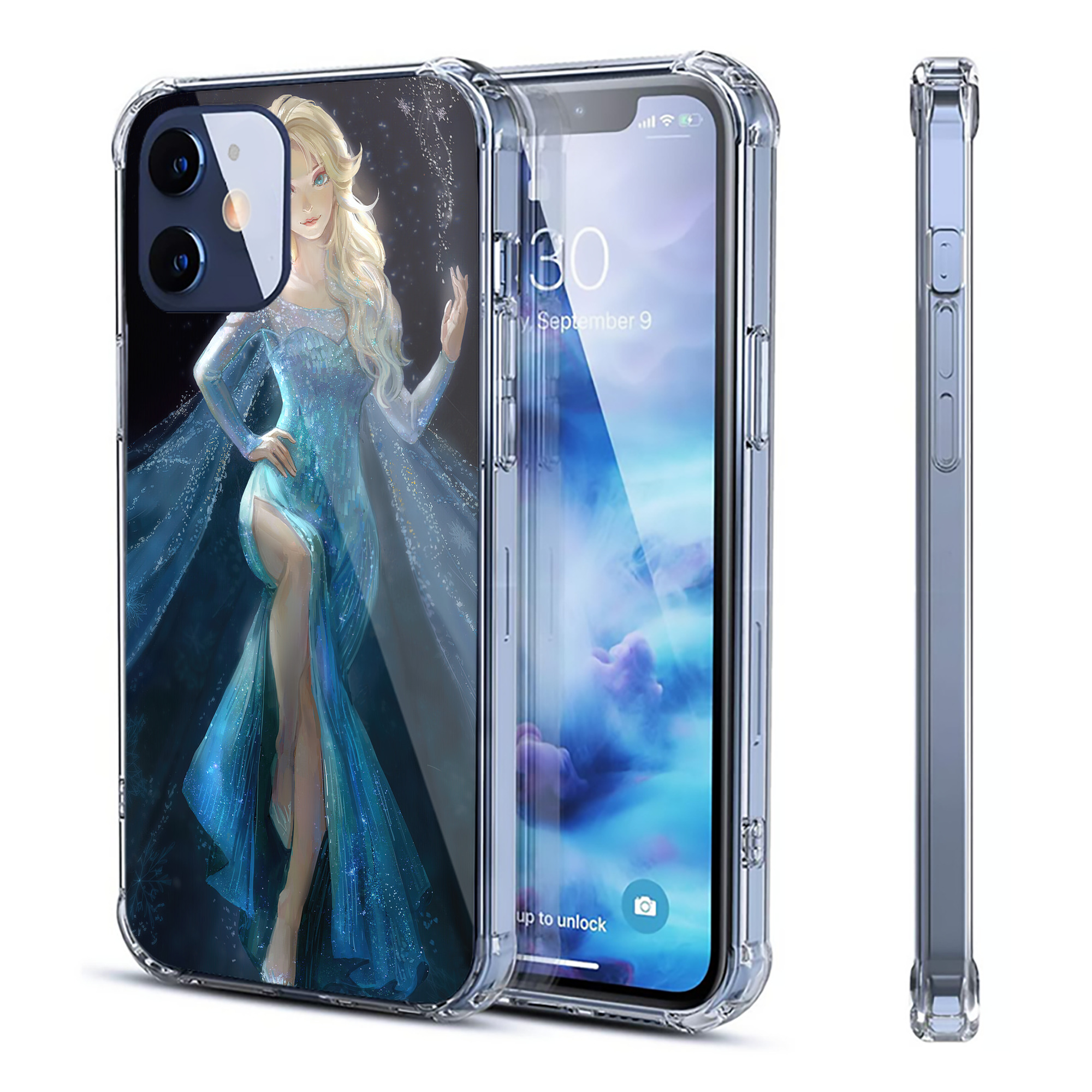 （画像用） アナと雪の女王 アンナ エルサ Frozen Anna Elsa 【iPhone 12シリーズ対応】透明スマホケース（クリアソフトケース）
